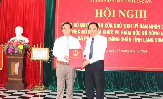 Lạng Sơn có tân Giám đốc Sở Nông nghiệp và Phát triển nông thôn