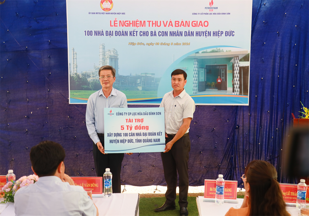 BSR tài trợ xây dựng 100 căn nhà tại Quảng Nam