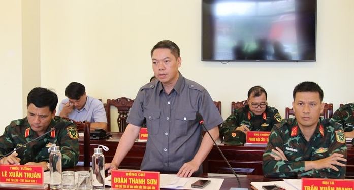 Đoàn công tác Bộ Quốc phòng kiểm tra công tác khắc phục hậu quả bão số 3 tại Lạng Sơn