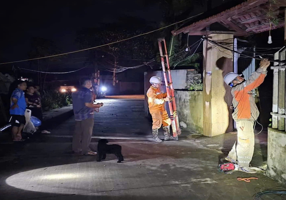 Khắc phục sự cố lưới điện tại Bắc Giang do bão số 3 đạt gần 100%