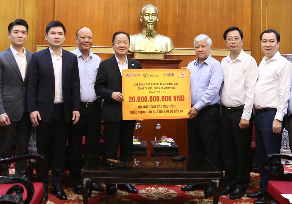T&T Group và các doanh nghiệp hệ sinh thái bầu Hiển ủng hộ 20 tỷ đồng khắc phục bão lũ