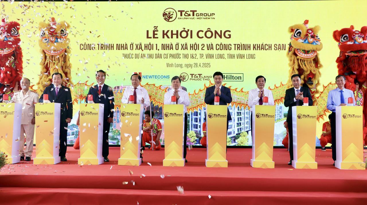 T&T Group khởi công mới 2 dự án nhà ở xã hội, 1 dự án khách sạn tại Vĩnh Long