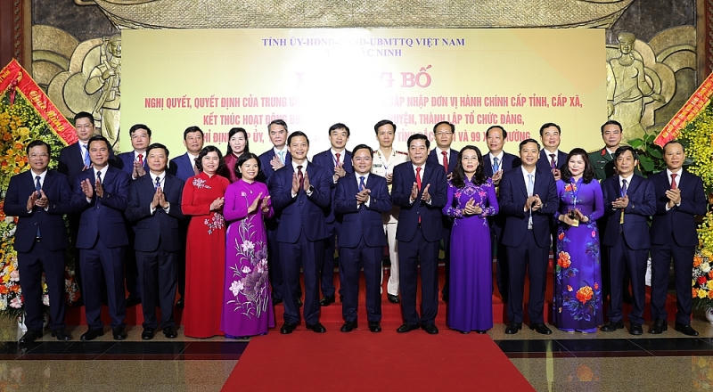 Chủ nhiệm Ủy ban Kiểm tra TƯ Nguyễn Duy Ngọc dự Lễ công bố sáp nhập tỉnh Bắc Ninh và Bắc Giang