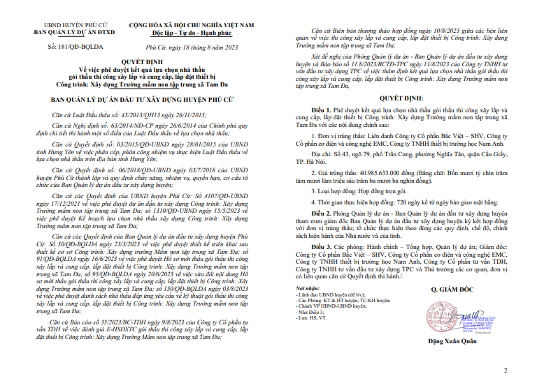 Ban quản lý dự án đầu tư xây dựng huyện Phù Cừ đưa ra những lý giải có hợp lý?