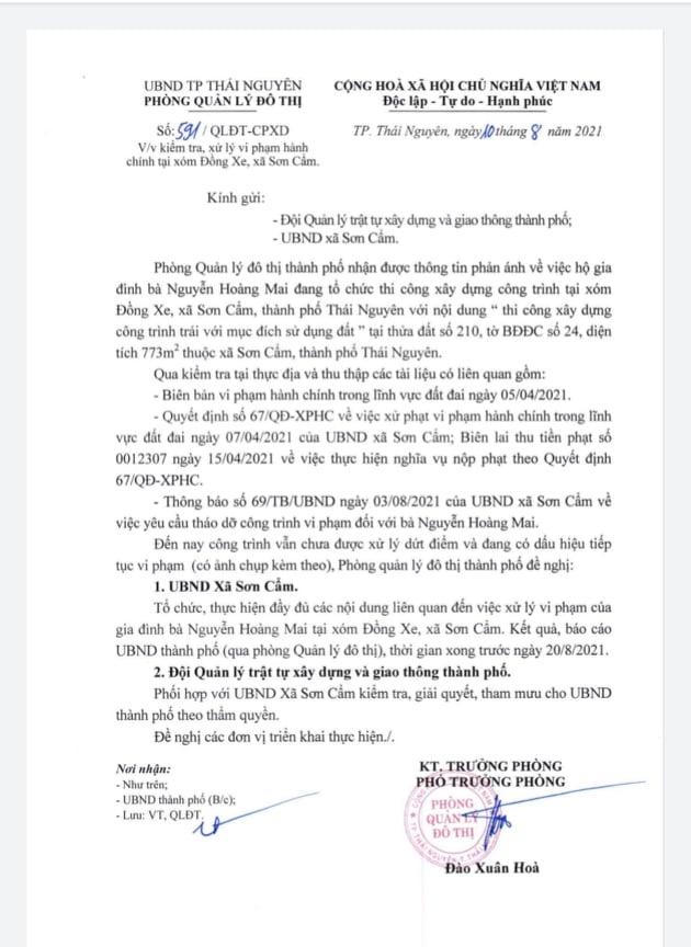 Thái Nguyên: Vì sao công trình xây dựng sai mục đích sử dụng đất vẫn ngang nhiên tồn tại?
