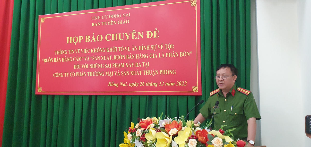 Đồng Nai: Không khởi tố vụ án tại Công ty phân bón Thuận Phong