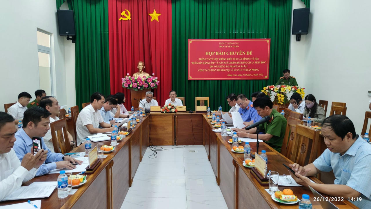 Đồng Nai: Không khởi tố vụ án tại Công ty phân bón Thuận Phong