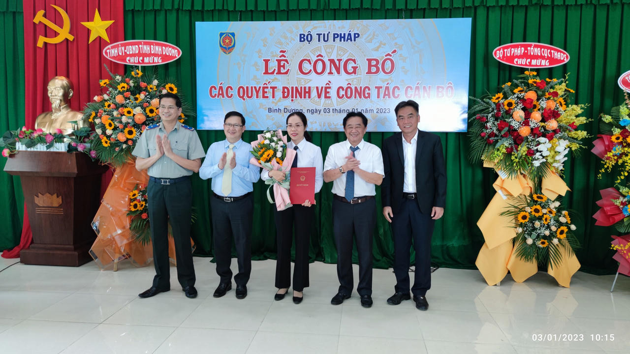 Bình Dương: Bổ nhiệm Cục trưởng Cục Thi hành án dân sự tỉnh