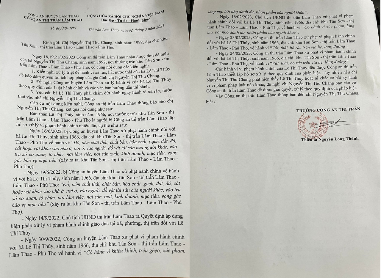 Lâm Thao (Phú Thọ): Người dân kêu cứu vì suốt gần hai năm bị hàng xóm “khủng bố tinh thần” bằng rác, nước thải