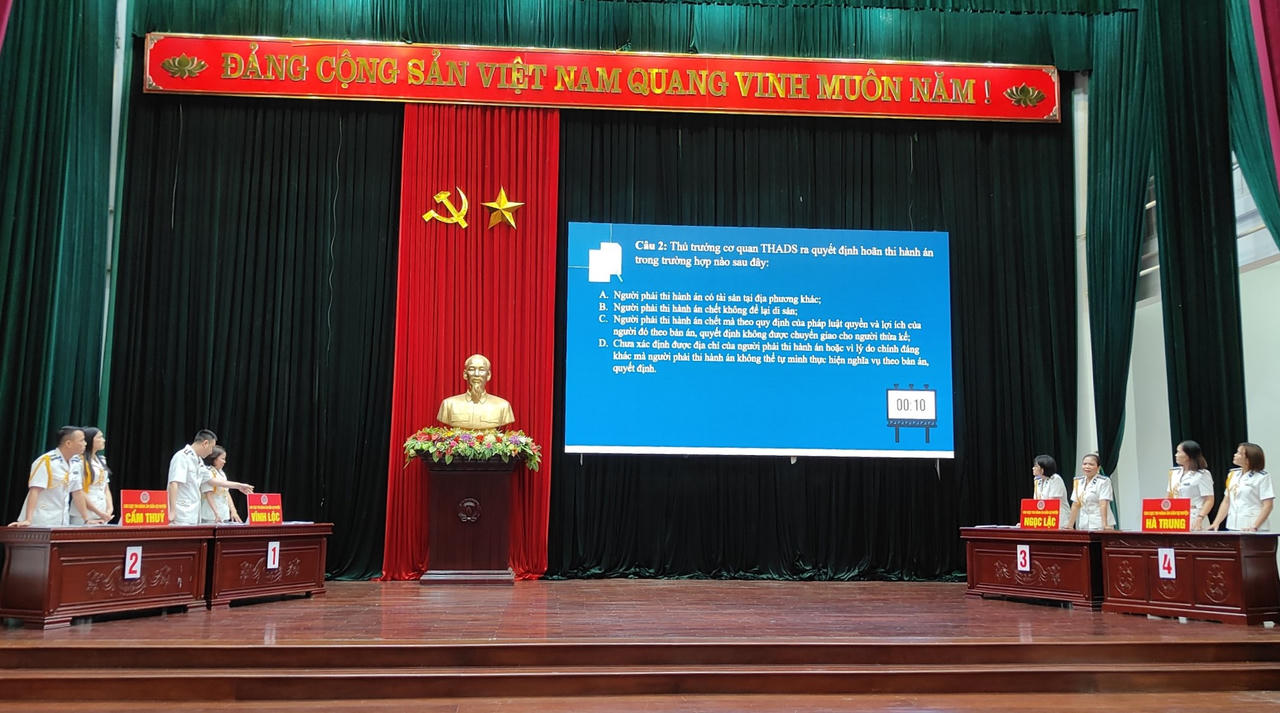 Cục THADS Thanh Hóa: Tổ chức Hội thi “chấp hành viên giỏi về dân vận khéo trong thi hành án dân sự”