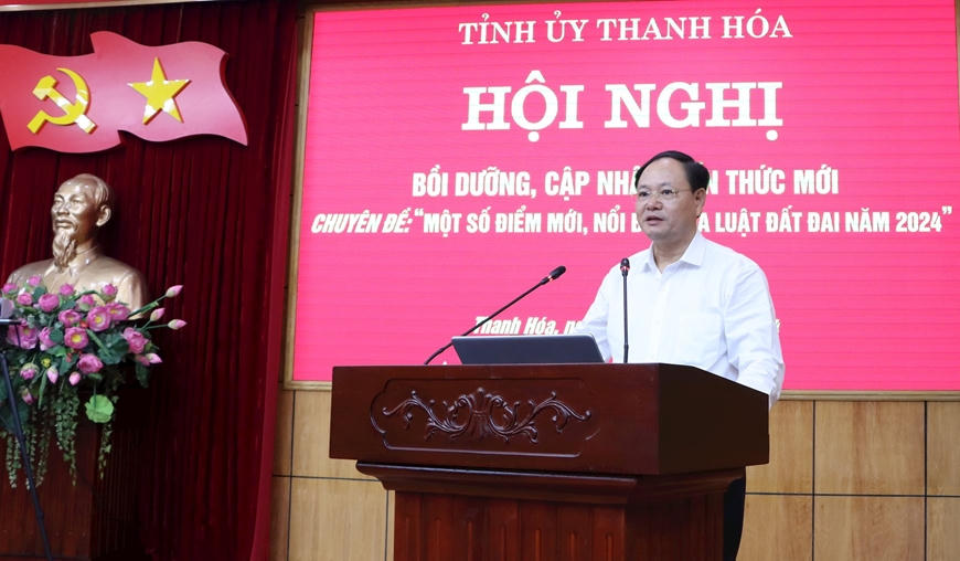 Thanh Hóa phổ biến kiến thức mới của Luật Đất đai 2024 cho cán bộ