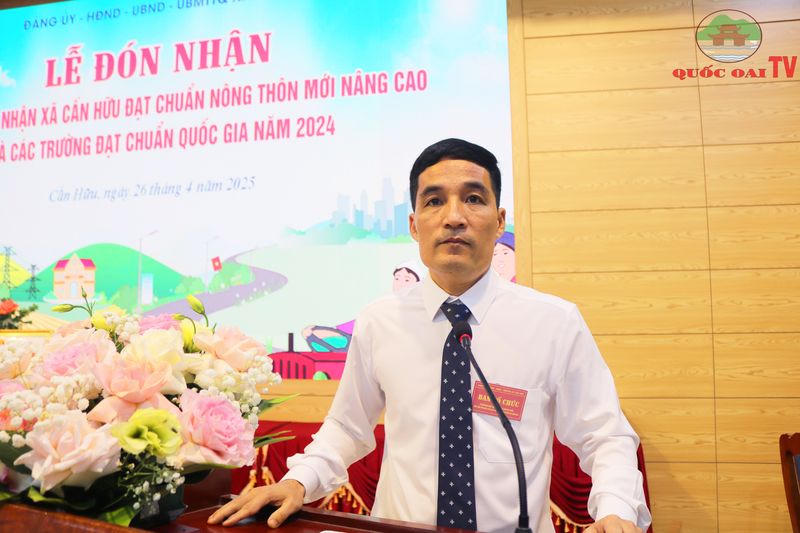 Xã Cấn Hữu (Quốc Oai) đón nhận danh hiệu xã đạt chuẩn nông thôn mới nâng cao năm 2024