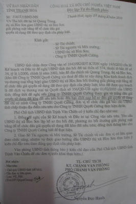 Thanh Hóa: Làm khó doanh nghiệp trong việc cho thuê đất