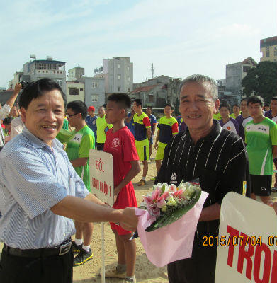 Khai mạc giải bóng đá tại quận Lê Chân, Hải Phòng