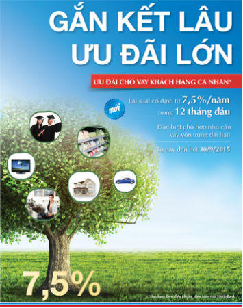 VietinBank: Lãi suất cho vay cố định chỉ còn từ 7,5%/năm