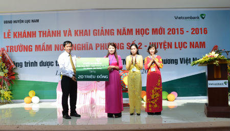 Vietcombank tài trợ 3,5 tỷ đồng xây dựng trường học tại tỉnh Bắc Giang