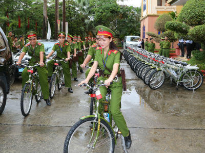 Cảnh sát khu vực được trang bị xe đạp tuần tra chuyên dụng