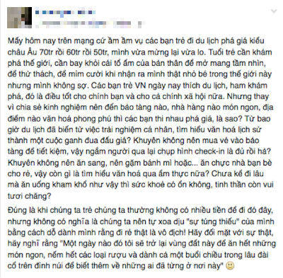 Du lịch giá rẻ: Ưa trải nghiệm hay nghiện “check-in”?