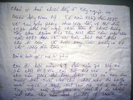 Cuộc phỏng vấn trên giấy với người cựu chiến binh già