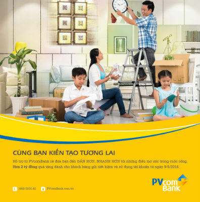 PVcomBank mở chương trình khuyến mại “Cùng bạn kiến tạo tương lai”