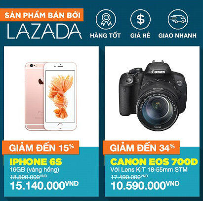 Nhiều ưu đãi mới khi mua hàng tại Lazada