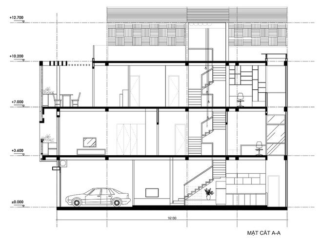 Nhà ống Sài Gòn có giếng trời đẹp như kính vạn hoa