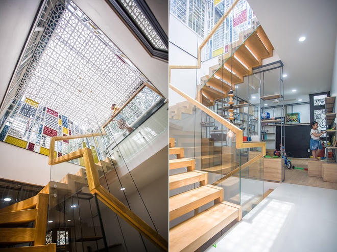 Nhà ống Sài Gòn có giếng trời đẹp như kính vạn hoa