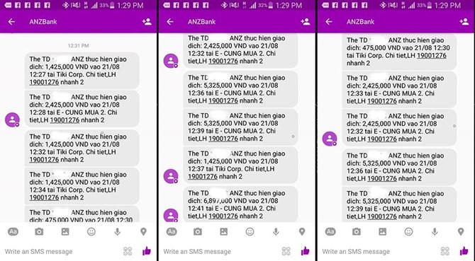 14 phút mất hơn 30 triệu trong tài khoản ANZ