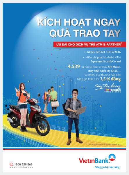 “Kích hoạt ngay - Quà trao tay” cùng VietinBank