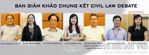 4 đội thi tài giỏi quyết tâm giành chiến thắng tại đêm chung kết “Civil Law Debate”
