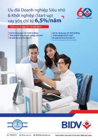 BIDV đồng hành cùng doanh nghiệp siêu nhỏ và khởi nghiệp vay vốn chỉ từ 6,5% năm