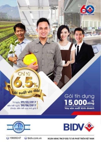 Vay lãi suất hấp dẫn từ BIDV 