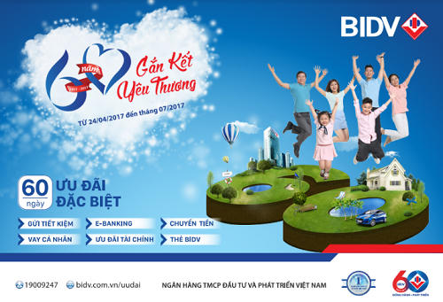 BIDV dành hàng ngàn quà tặng nhân dịp kỷ niệm 60 năm
