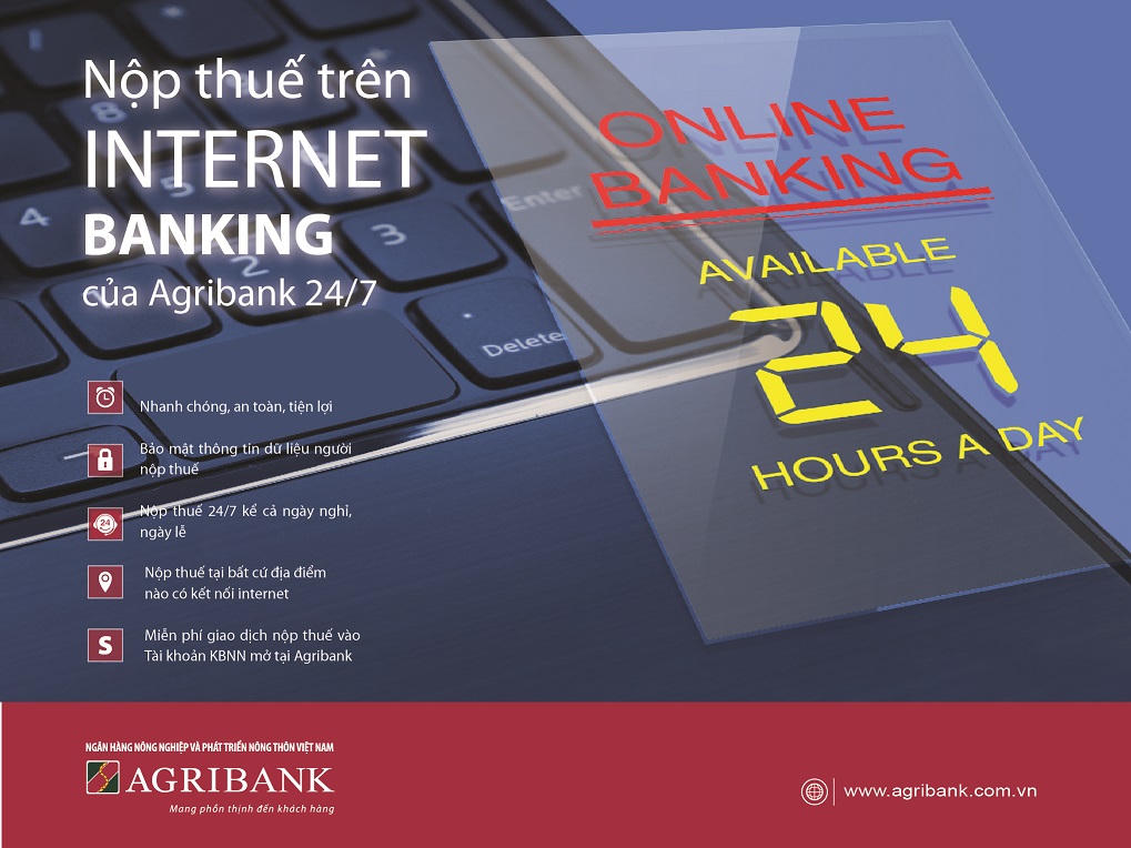 Nộp thuế điện tử trên Internet Banking của Agribank: Tiên phong cải cách TTHC