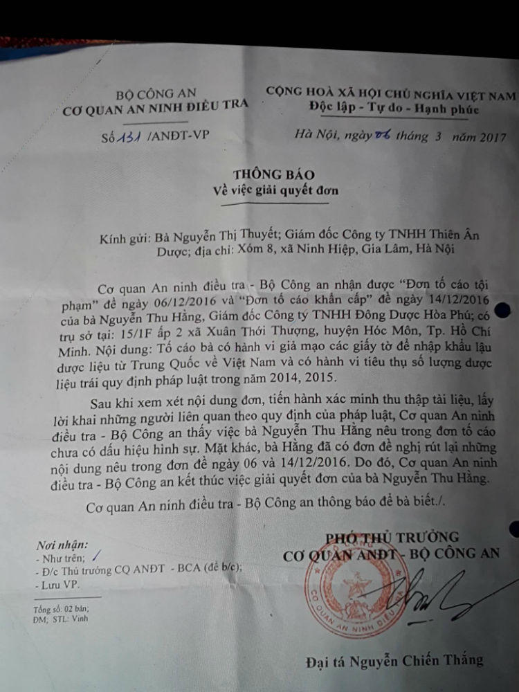 “Tơ vò” vụ giả mạo hồ sơ thầu cung cấp dược liệu