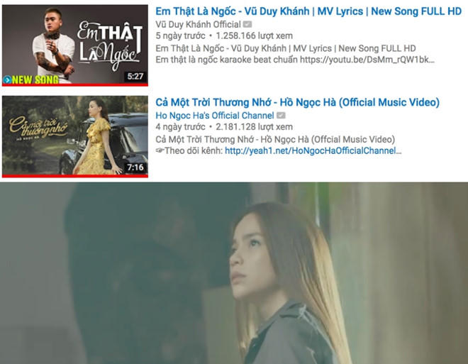 MV Mỹ Tâm đạt 10 triệu lượt xem, Hà Hồ lọt top thịnh hành của YouTube
