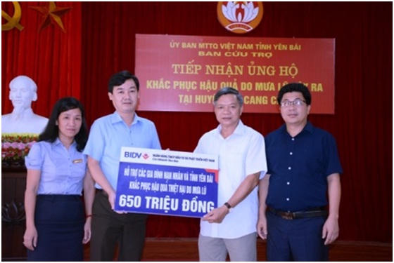 BIDV tiếp tục hỗ trợ 200 triệu đồng 3 tỉnh miền núi phía Bắc chịu thiệt hại lũ lụt