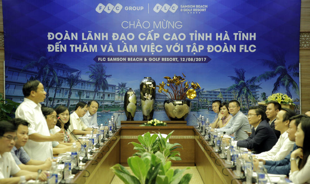 Chủ tịch Hà Tĩnh: Tập đoàn FLC hãy tận dụng cơ hội, sớm triển khai dự án trên địa bàn tỉnh