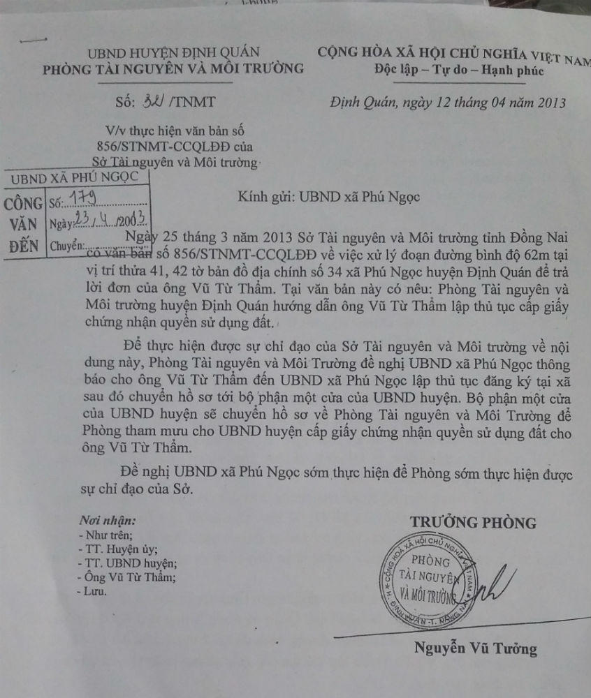  Vụ dân kêu cứu ở Đồng Nai: UBND huyện thừa nhận không có giấy tờ chứng minh đã đền bù giải tỏa