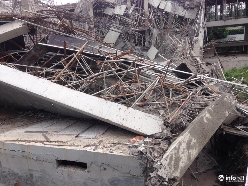 Sốc giữa thủ đô: Công trình trường mầm non vừa xây đã đổ sập