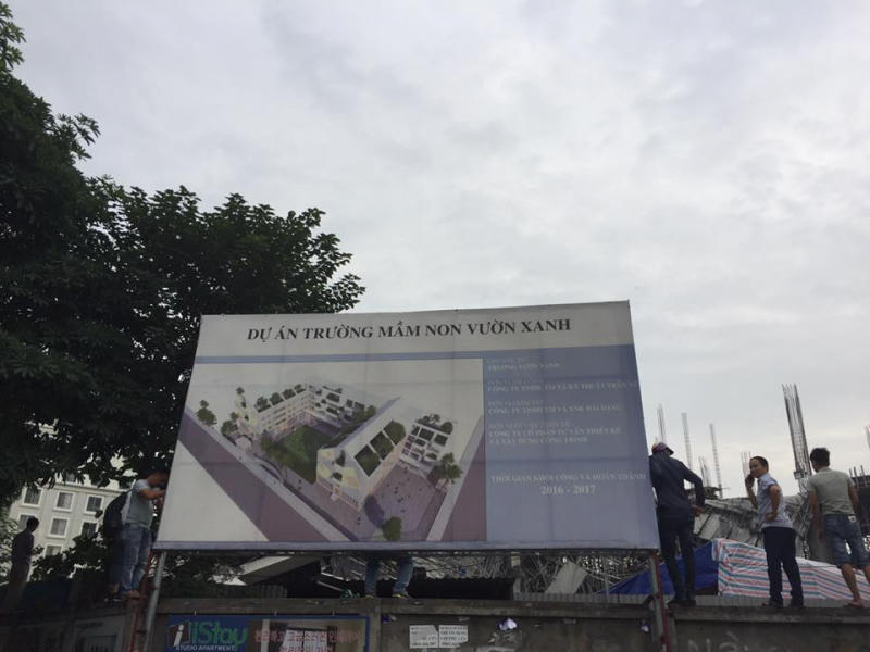 Sốc giữa thủ đô: Công trình trường mầm non vừa xây đã đổ sập