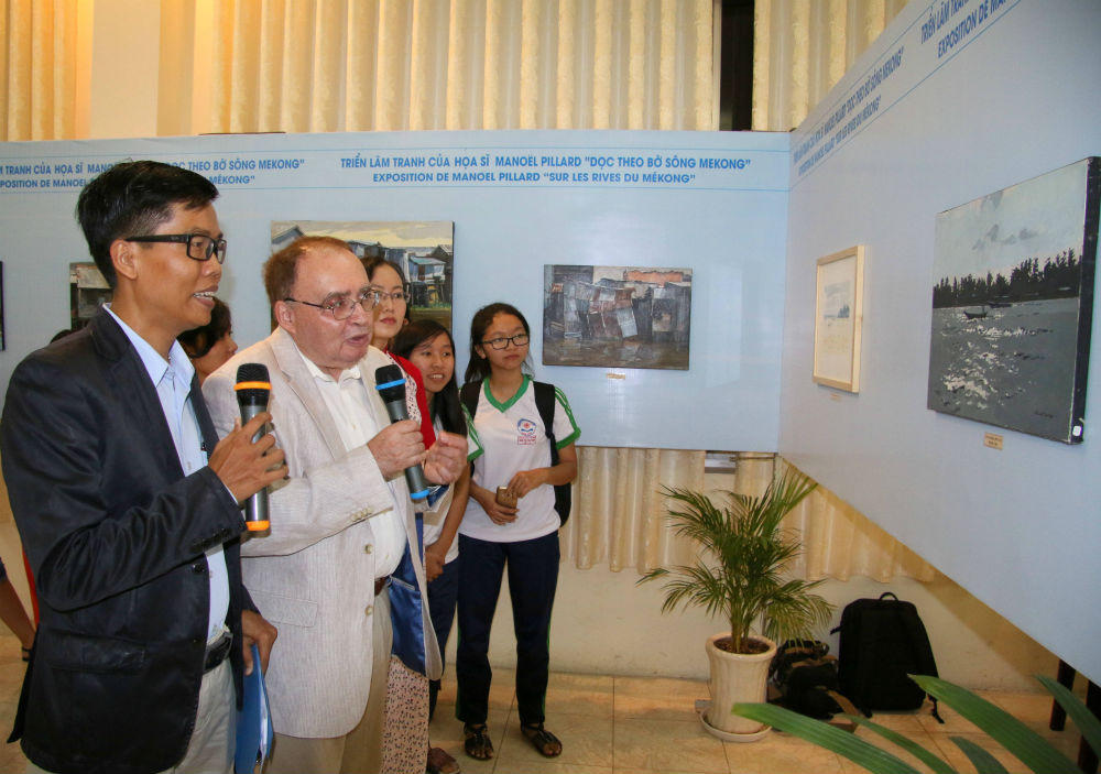 Triển lãm tranh “Dọc theo bờ sông Mekong” của họa sĩ người Pháp 