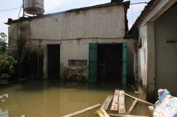 Cận cảnh cuộc sống ngập trong nước của người dân Chương Mỹ sau vỡ đê