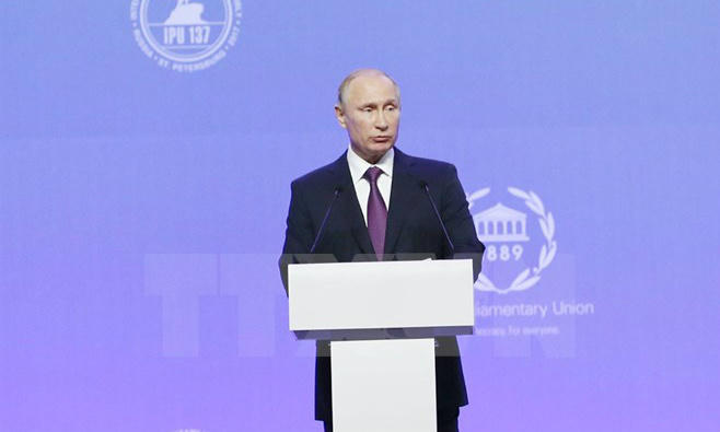 Chủ tịch Quốc hội Nguyễn Thị Kim Ngân dự khai mạc IPU-137