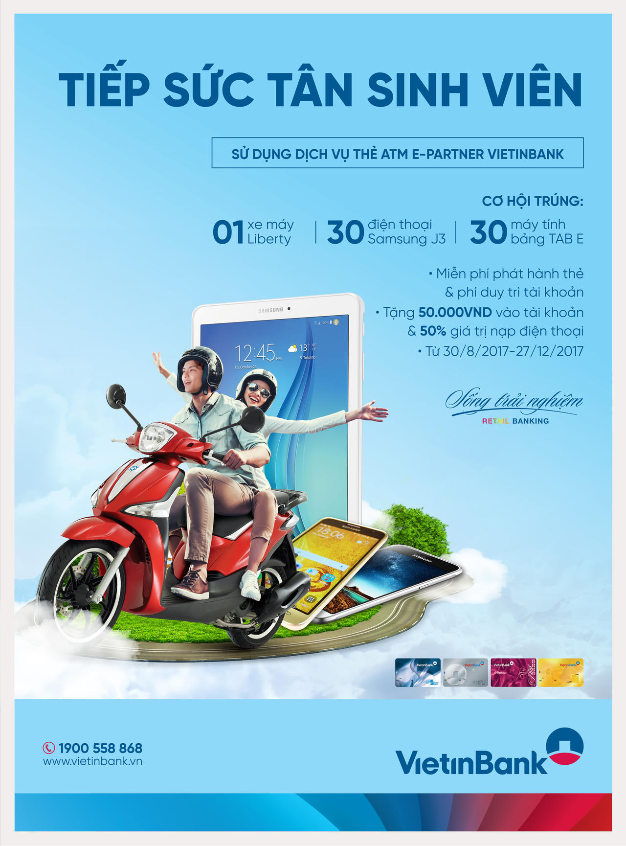Mở thẻ nhận ngay ưu đãi, trúng xe Liberty với VietinBank