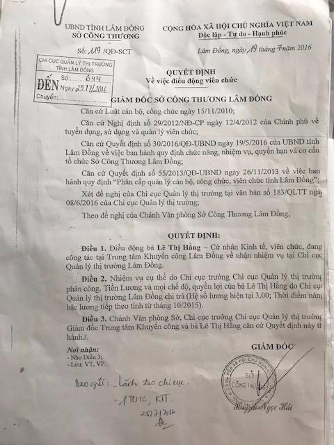 Chi cục Quản lý thị trường Lâm Đồng: “Hợp thức hóa” lao động hợp đồng thành cán bộ viên chức?