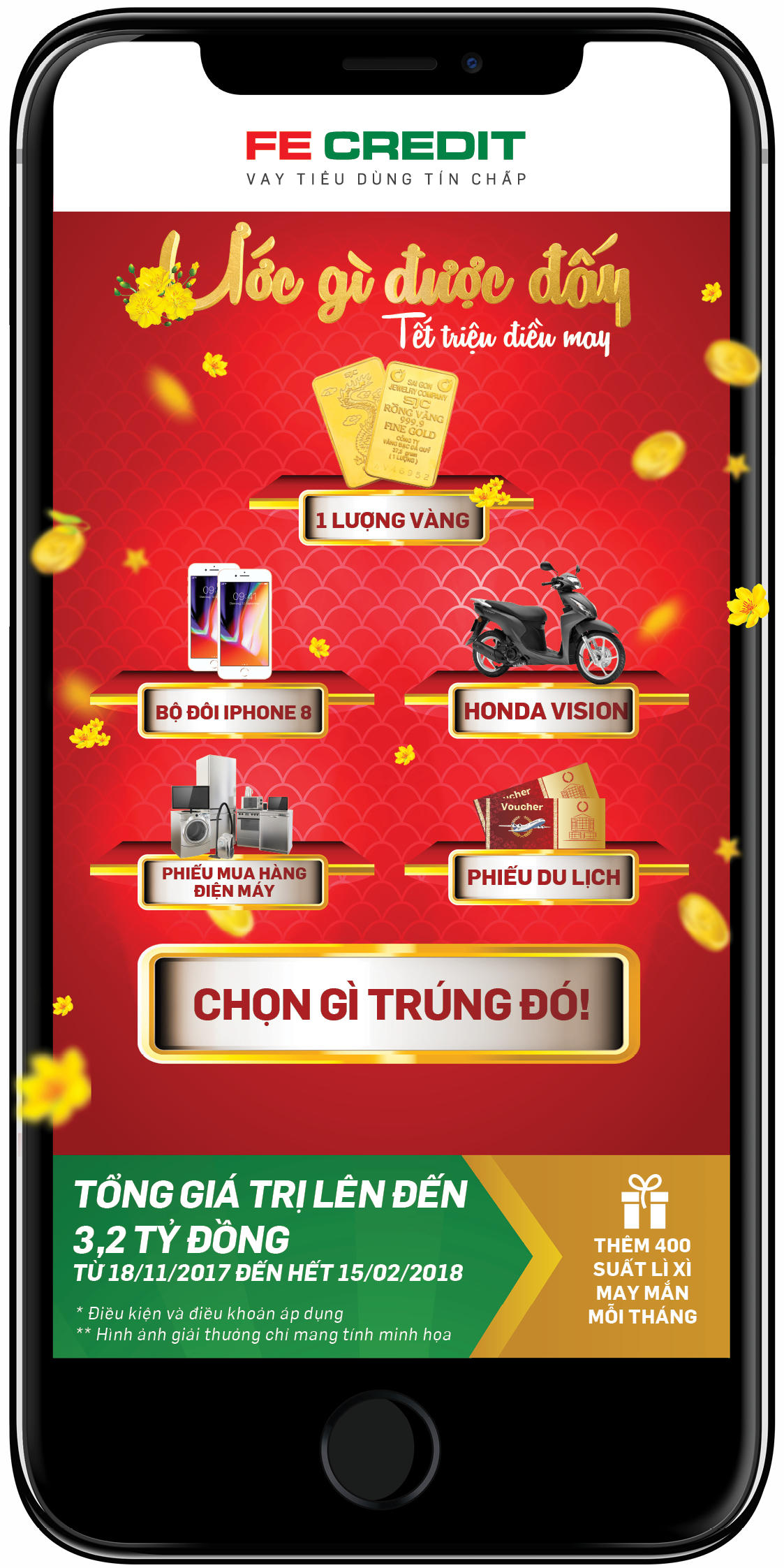 FE CREDIT tung chương trình khuyến mãi lớn nhất năm - “Ước gì được đấy, Tết triệu điều may”