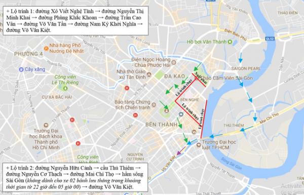 TP.HCM cấm xe nhiều đường để tổ chức giải marathon