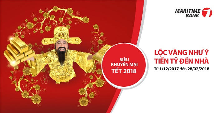 Đón Tết cùng Maritime Bank với giải thưởng ‘khủng’ 1 tỷ đồng