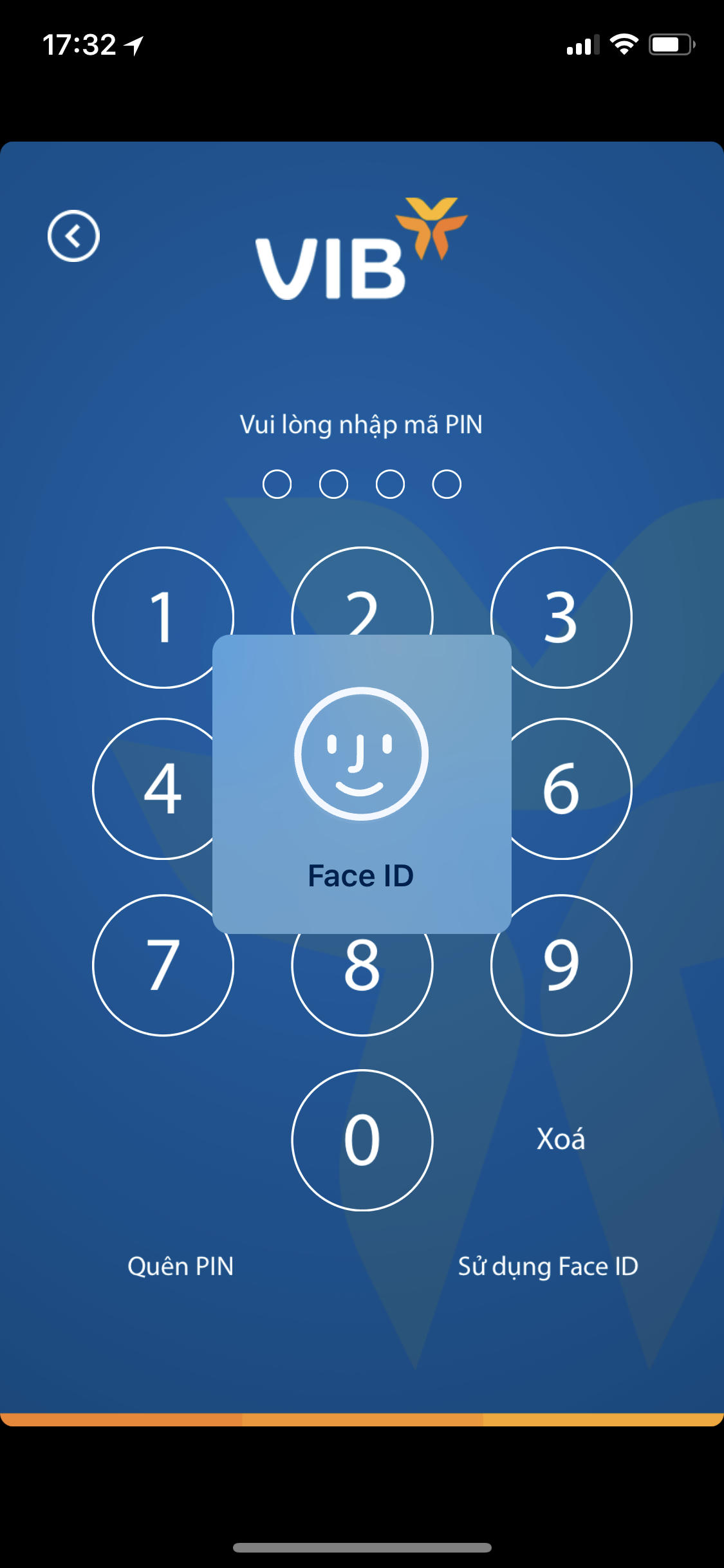 FaceID được VIB ứng dụng cho giao dịch trên ngân hàng di động